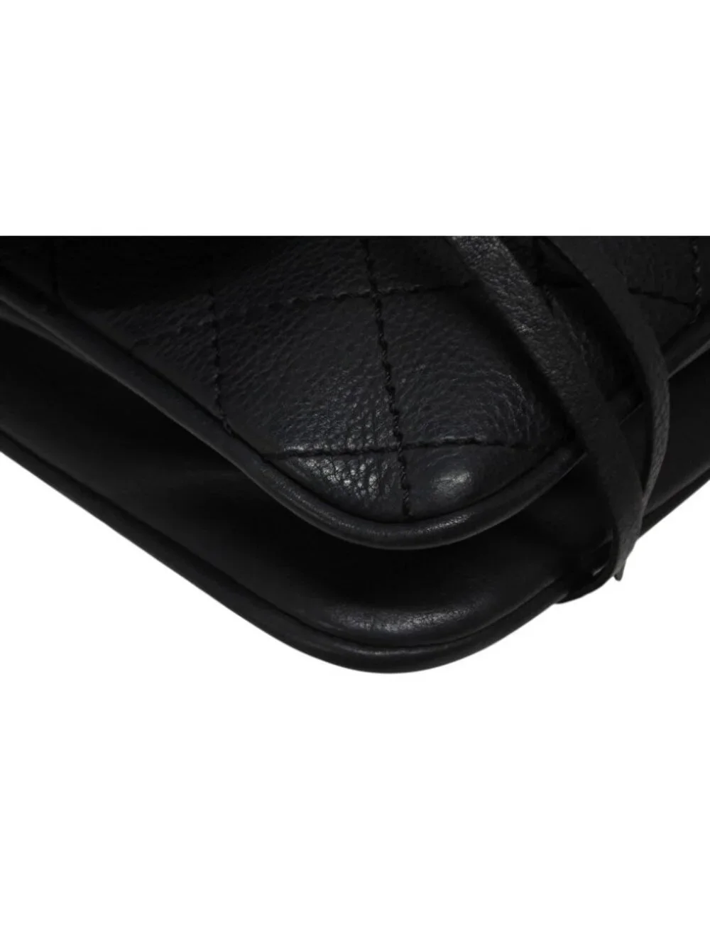 Chanel Paris Dallas Fringe Flap Saddle Bag Quilted Calfskin Black